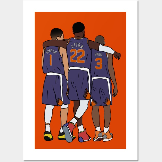 Booker, Ayton & CP3 Wall Art by rattraptees